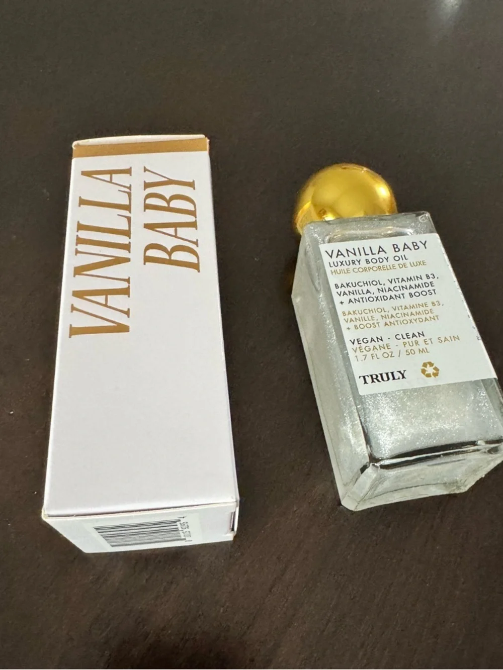 New TRULY Vanilla Baby Luxury Body Oil 1.7 fl oz